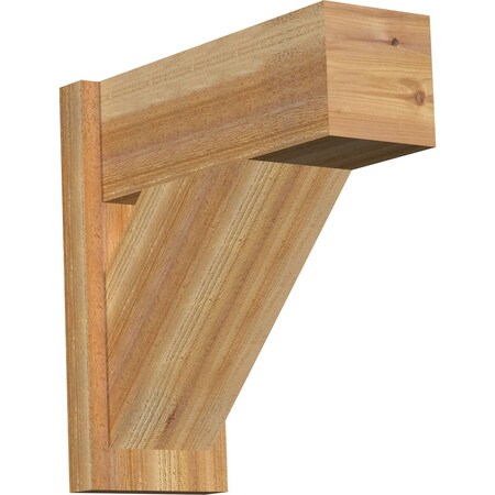 Ekena Millwork Traditional Block Rough Sawn Outlooker, Western Red Cedar, 8"W x 20"D x 20"H OUT08X20X20TRA05RWR